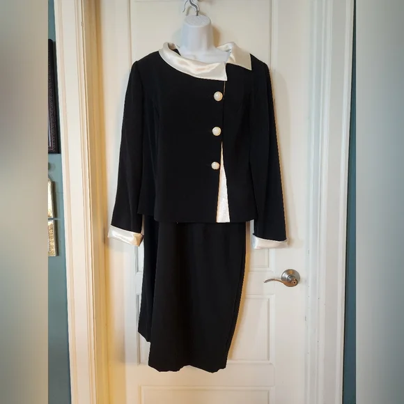 Danny & Nicole Dresses | Danny & Nicole 2pc Dress/Coat Set | Color: Black | Size: 18 | Mamatotwopink's Closet